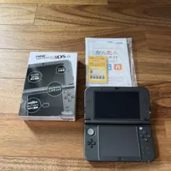 【動作品】 ニンテンドー New3DSLL メタリックブラック 本体　箱付