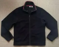 ◆【定番】GAP ジップアップフリースジャケット ブラック 無地