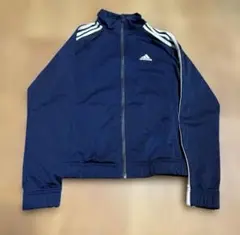 adidas ジップアップ スポーツジャケット ネイビー
