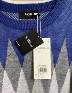 【新品】AZUL by moussy ダイヤモンドパターンセーターのサムネイル