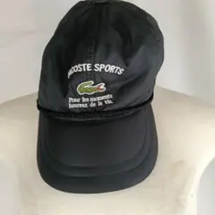 LACOSTE SPORTS　ナイロン　キャップ　ブラック　日本製　B6257