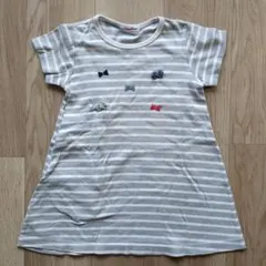 【familia】リボン刺繍 ワンピース 110cm