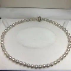 本真珠 アコヤパール ネックレス 約7.9mm SILVER 刻印