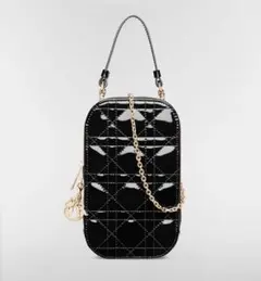 DIOR フォンホルダー カナージュ パテントカーフスキン ショルダーバッグのサムネイル