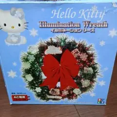 ハローキティ　クリスマスリース　レトロ　飾り　サンタ　プレゼント HELLO KITTY ハローキティ クリスマスリース 20㎝ 新品 サンリオ