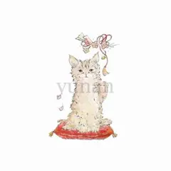 イラスト　動物　ハガキサイズ　絵　猫