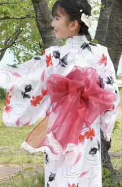 は*こ様 Bee des Bee 金魚柄 浴衣着物 140@28