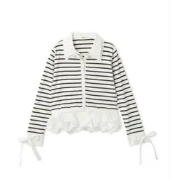 SNIDEL スナイデル シャツドッキングヘムボリュームニットプルオーバー