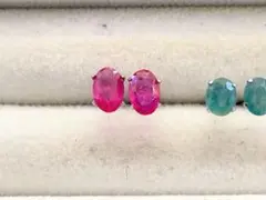 261027-1 천연석 루비 6mm 피어싱