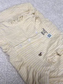 Ralph Lauren 18M イエロー ストライプロンパース