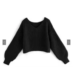 GRL ボリュームスリーブショート丈ニットトップス [dr610]