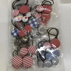 カラフルヘアゴムセット20個　色柄おまかせ