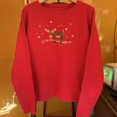 アメリカ古着　ださかわスウェット　トレーナー トナカイ　L
