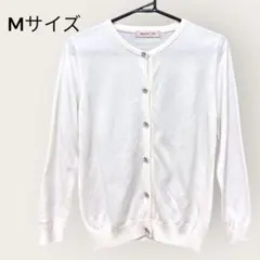 【美品】Apuweiser-riche ビジュー　ホワイトカーディガン Mサイズ
