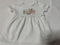 GAP 刺繍入りヴィンテージソフト ロゴワンピース オフホワイト 70cmのサムネイル