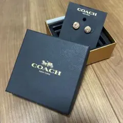 ※4月まで！【新品未使用　限定COACH 両耳ピンクゴールドピアス】