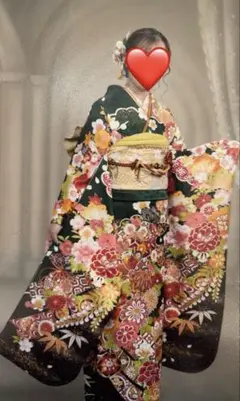 成人式 振袖 フルセット 正絹 中古元値25万円 クリーニング済 美品 