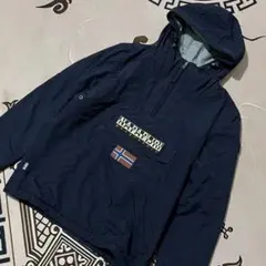 NAPAPIJRI マウンテンパーカー プルオーバー ブルー - メルカリ