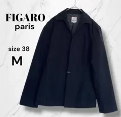 【FIGARO】ブラックフォーマルテーラードジャケット M黒シンプル　セレモニー
