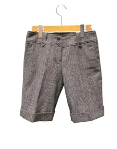 ヘリンボーン柄 グレー キュロットショートパンツ