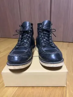RED WING モックトゥ ブラック ワークブーツ8179