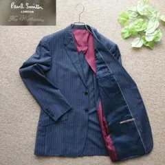 ポールスミス ゼニア テーラードジャケットグレー ストライプ マルチライン L