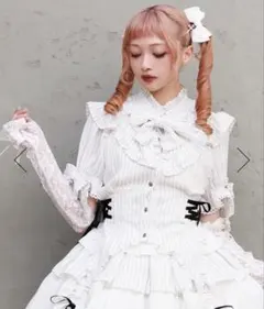 axes femme Chalmiere ストライプリボンブラウス　未使用　訳有のサムネイル