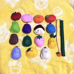 魚釣り　知恵玩具　ハンドメイド　フェルト　おもちゃ