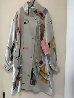 Mサイズ■elegance fashion■シャツジャケット　古着　レトロ　春秋