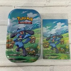 【 海外限定 !! 】リオル ミニ缶&アートカード ポケモン ダメカンケース