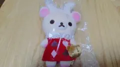ティッシュもってるコリラックマいちご ぬいぐるみ ケース ボックス