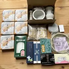 うずまき線香5箱、線香、焼香灰、香皿、香炉灰など 未使用 新品