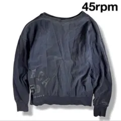 45rpm｜ヴィンテージクルースウェット3ネイビーナス紺ビンテージシャツ