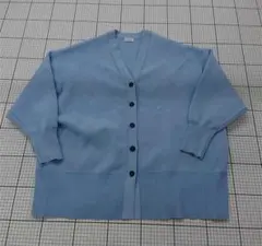 【3/20削除予定】スポンジニット　BIGカーディガン　ブルー