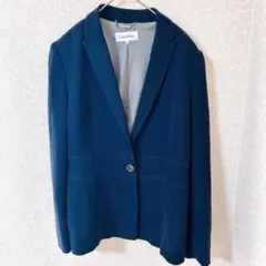 Calvin Klein テーラードジャケット ネイビー 8 レディース 古着