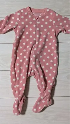 【タグなし】ベビー服 足つきカバーオール 冬用 フリース 約80cm相当