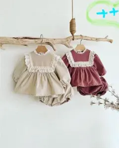 【お値下げしました】韓国風　子供服　長袖セットアップ