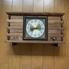 ジャンク品 CITIZEN 置時計 木製 シチズン