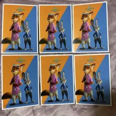 新品、未使用。ディズニー映画ズートピア2 ポストカード 6枚セット