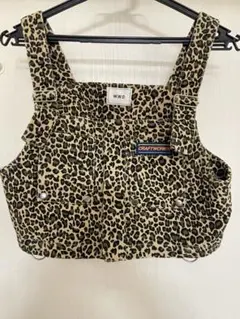 ヴィンテージ　リバーシブルダウンベスト　レオパード　ヒョウ柄　ブラウン　Ｌサイズ 未使用品】puma リバーシブルベスト y2k 平成 レオパード 豹柄