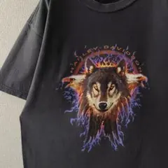 希少デザイン☆USA製 ハーレーダビッドソン ウルフイーグル フレイム Tシャツ