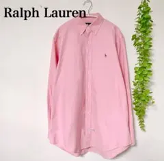美品★ラルフローレン オックスフォードシャツ 綿　カラーポニー 刺繍 L(721