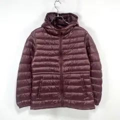 UNIQLO ウルトラライトダウンジャケット フード付き ボルドー Mのサムネイル
