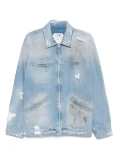 ブルー ディストレス デニムジャケットmen’s 44 ブルー ディストレス デニムジャケットmen's 44 - メルカリ