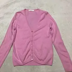 ユニクロ カシミヤ100% ニットカーディガン カーデガン ピンク Sサイズ