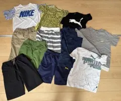 キッズ　男の子　夏服 まとめ売り NIKE PUMA 半袖 ハーフパンツ 11点のサムネイル