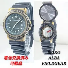 SEIKO ALBAVIENTクロノグラフメンズ 電池交換済み可動品M-25 - メルカリ