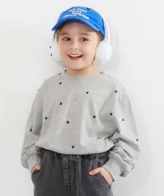 ハート総柄 長袖Tシャツ