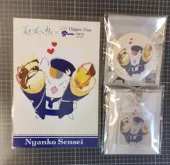 夏目友人帳 クレープver. 缶バ・キーホルダー・特典ポスカ★ニャンコ先生