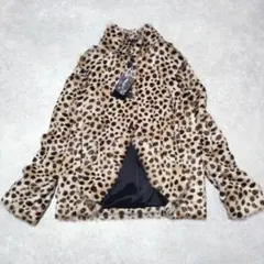 ✨新品✨日本製✨アニエスベー ファージャケット コート アウター レオパード M